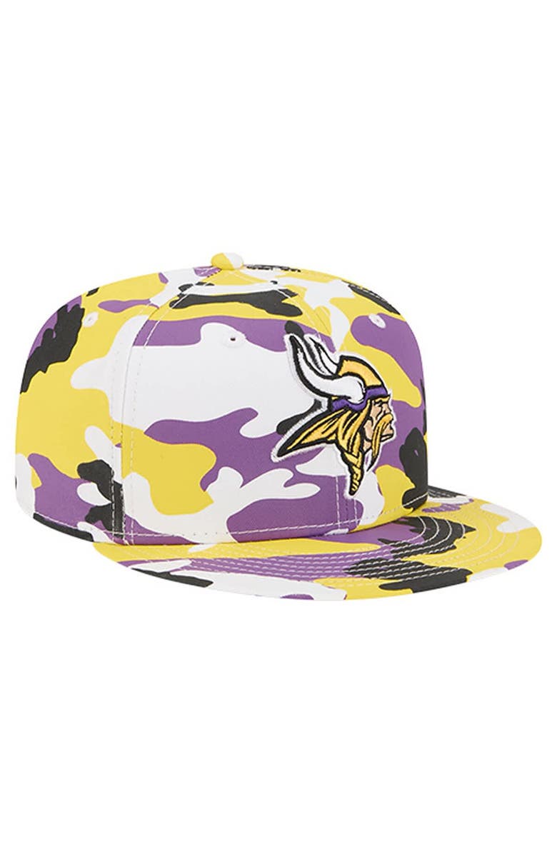 New Era Men
s New Era Gold/Purple Minnesota Vikings 59FIFTY Fitted Hat, Alternate, color, Gold