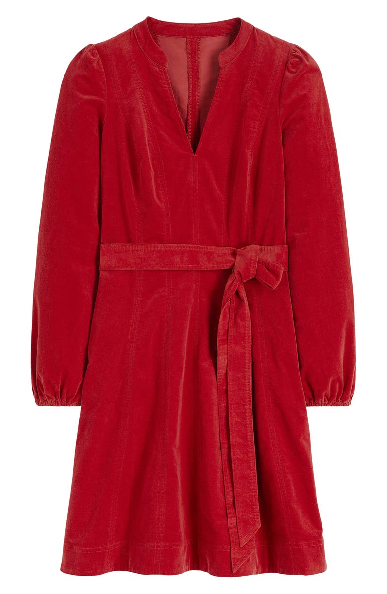 Boden Ros Long Sleeve Corduroy Dress, Main, color, Crimson Red