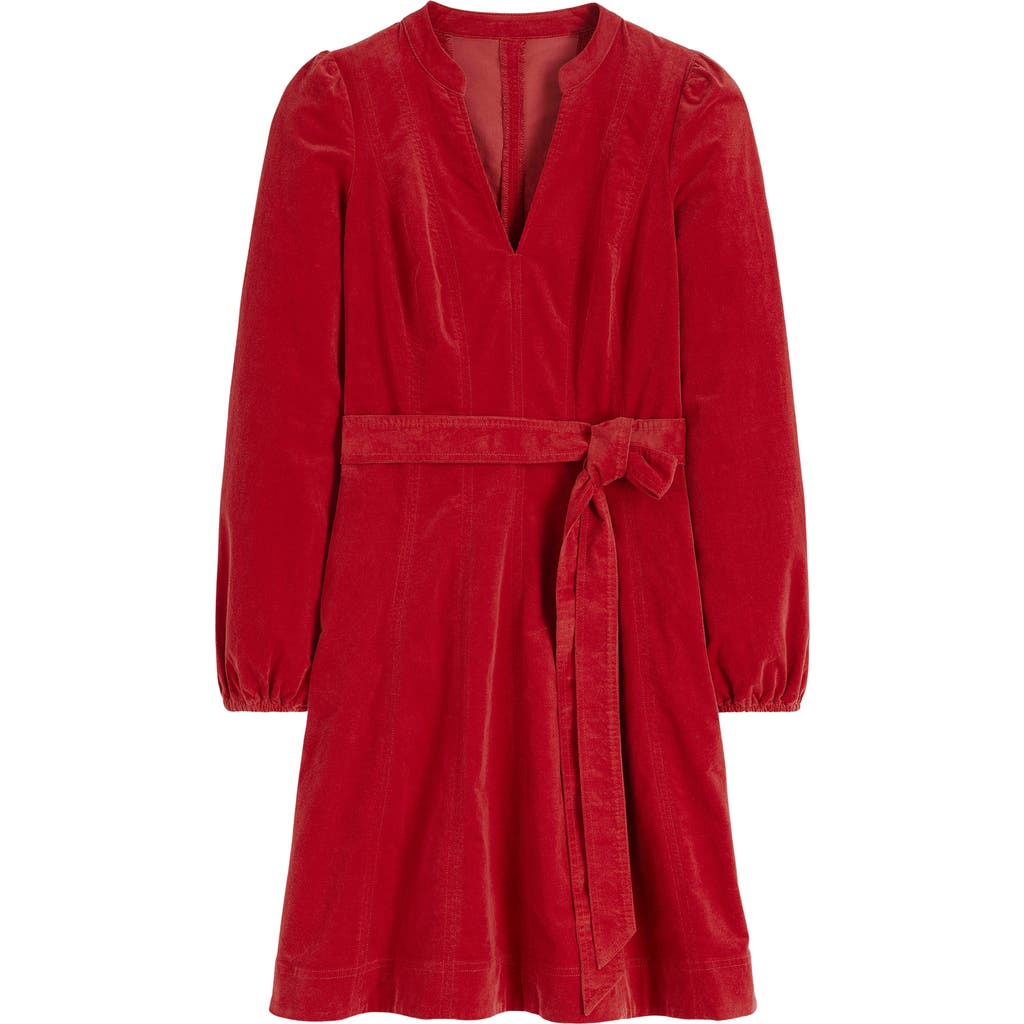 Boden Ros Long Sleeve Corduroy Dress In Red