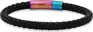 STEELTIME Men's Braided Leather Bracelet