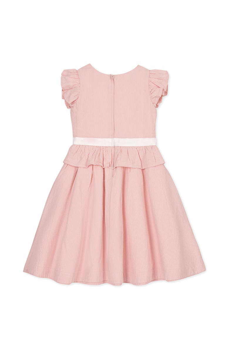 Hope & Henry Kids' Organic Seersucker Ruffle Sleeve Peplum Dress, Alternate, color, Tonal Rose Seersucker