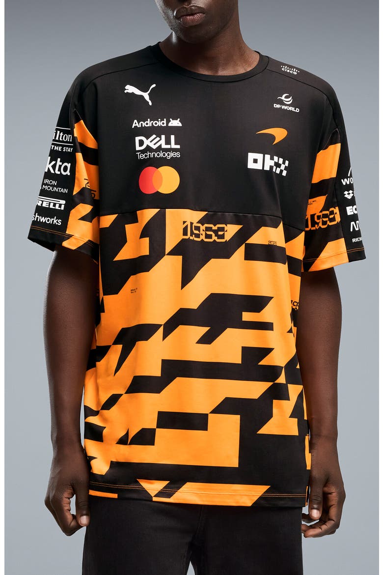 McLaren 1,000th GP Short Sleeve T-Shirt, Main, color, PAPAYA