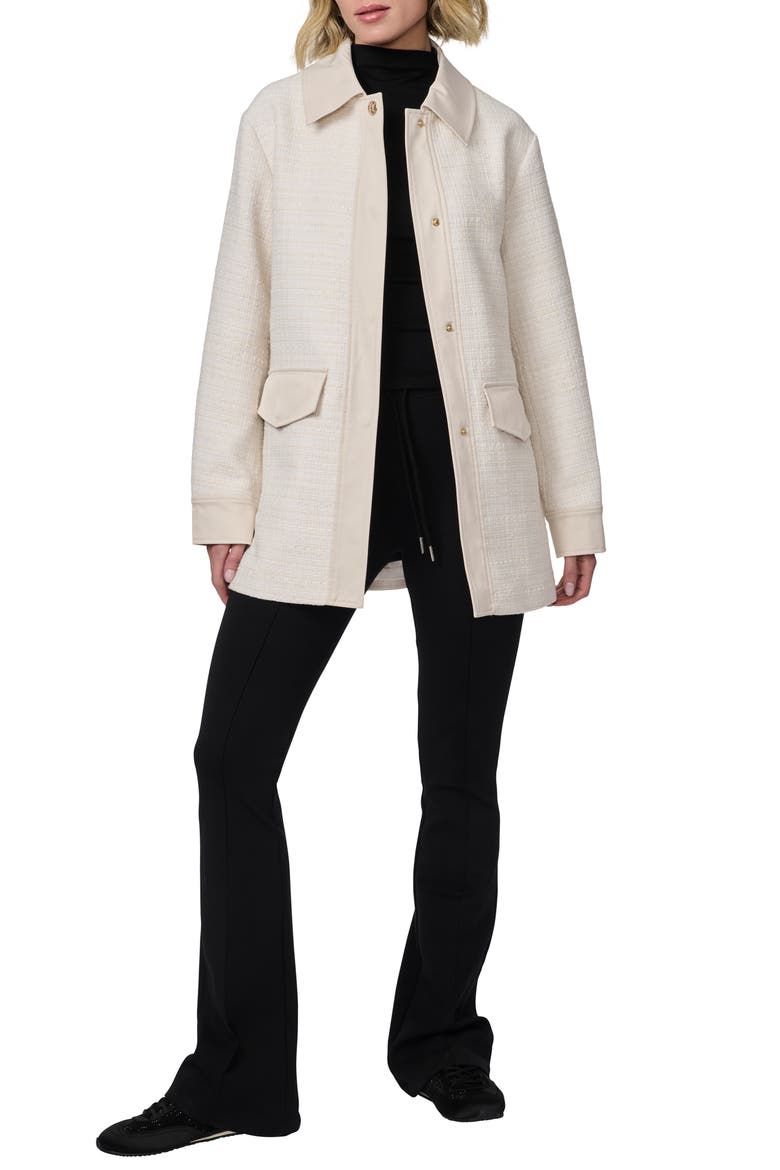 Tweed Shirt Jacket, Alternate, color, BONE COMBO
