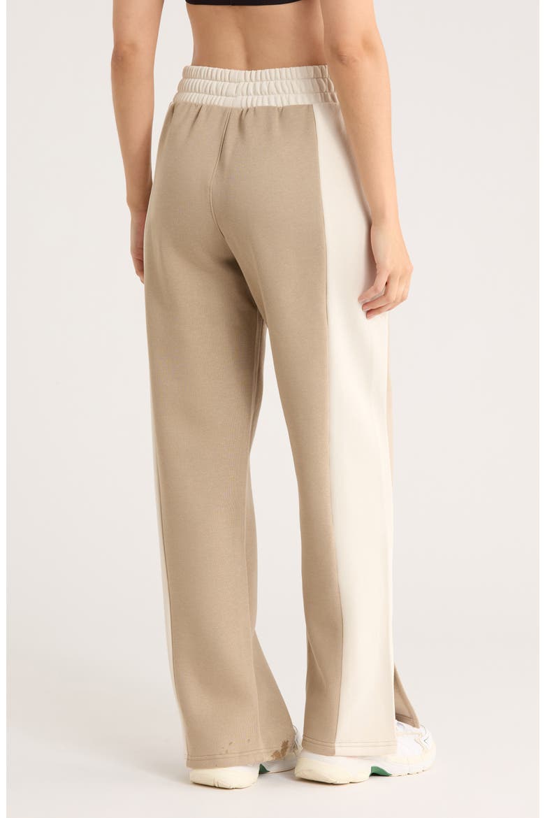 Split Wide Leg Sweatpants, Alternate, color, ICE COFFEE