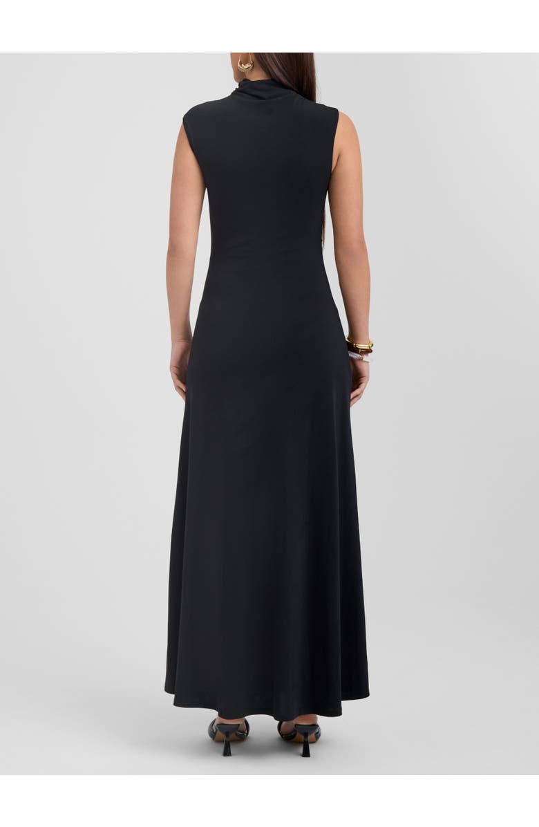 RACHEL Rachel Roy Ramy Mock Neck Maxi Dress, Alternate, color, Black
