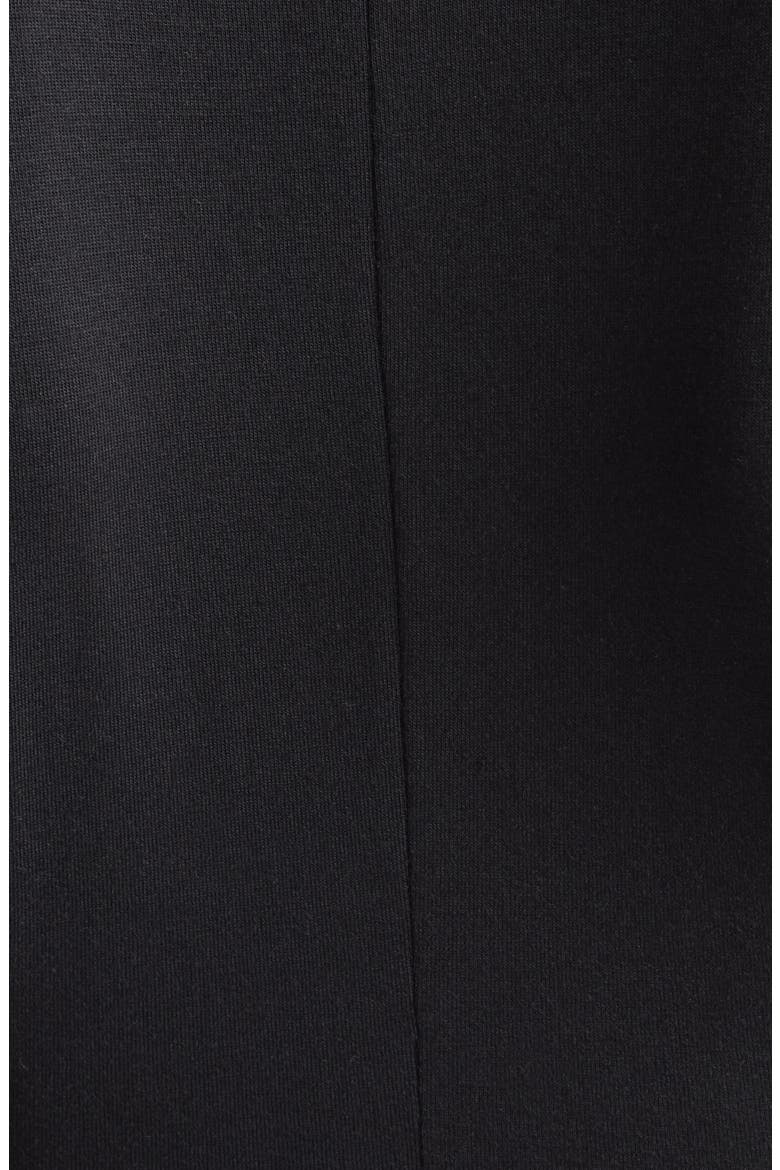 Farrah Zip-Up Jersey Midi Dress, Alternate, color, BLACK
