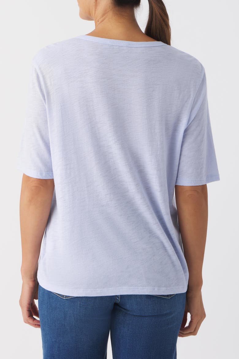 Slub Jersey Elbow Sleeve Crew Tee, Alternate, color, Haze