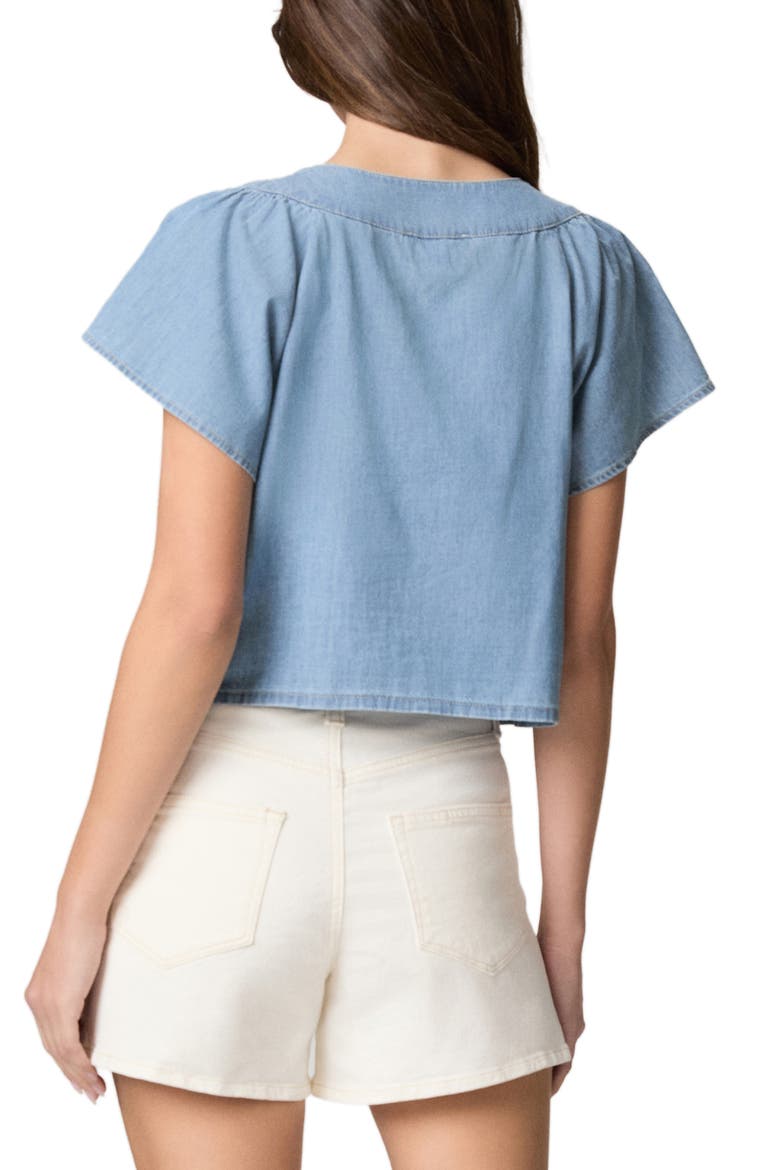 Belle Chambray Button-Up Shirt, Alternate, color, PALOS VERDES