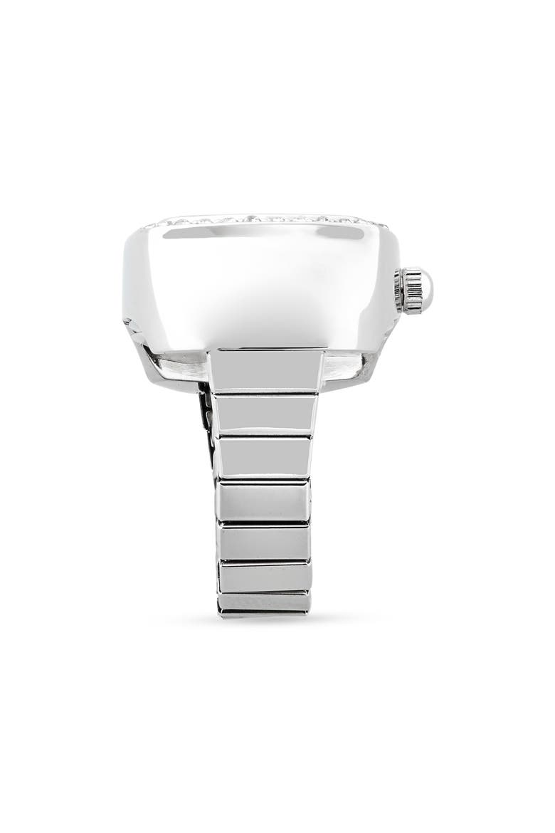 Glitter Ring Watch, Alternate, color, SILVER