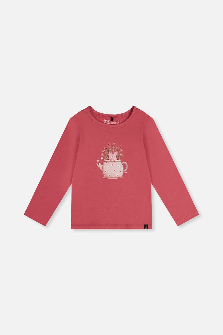 Organic Cotton Teapot Graphic Jersey T-Shirt, Main, color, Raspberry Pink