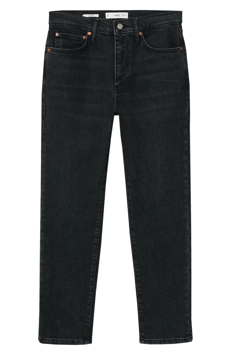 MANGO High Waist Crop Slim Jeans, Alternate, color,