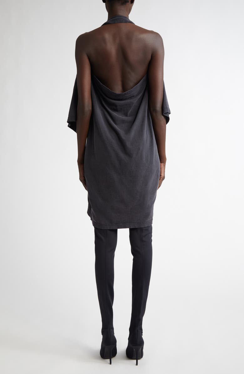 Balenciaga Pulled Halter T-Shirt Dress, Alternate, color, 