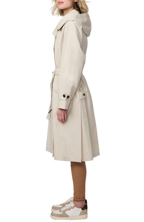 Bernardo Recyled Cotton Blend Trench Coat In Bone