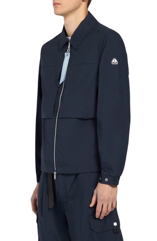 Moose Knuckles Waverly Water Repellent Stretch Shirt Jacket In Black