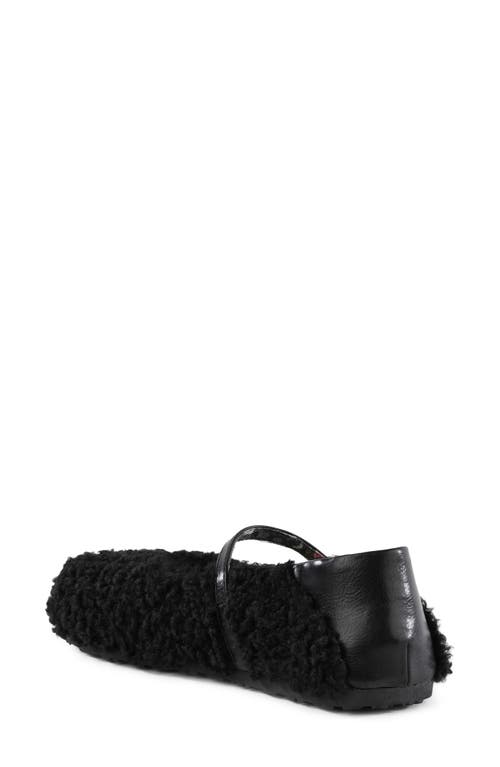 Bc Footwear Metro Faux Shearling Flat In Black