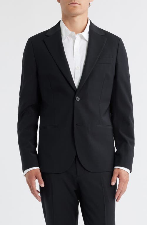 Open Edit Skinny Fit Black Silk Suit Jacket In Black