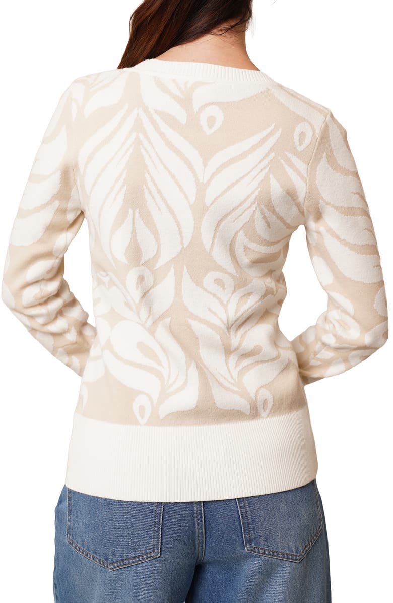 CYRUS Jacquard Pullover Sweater, Alternate, color, Effie Floral