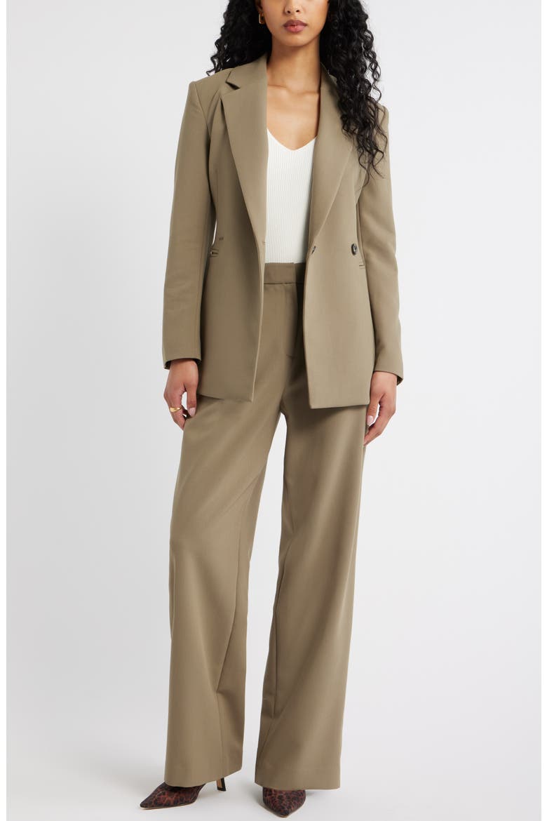 Icon Twill High Waist Wide Leg Trousers, Alternate, color, OLIVE DUSK