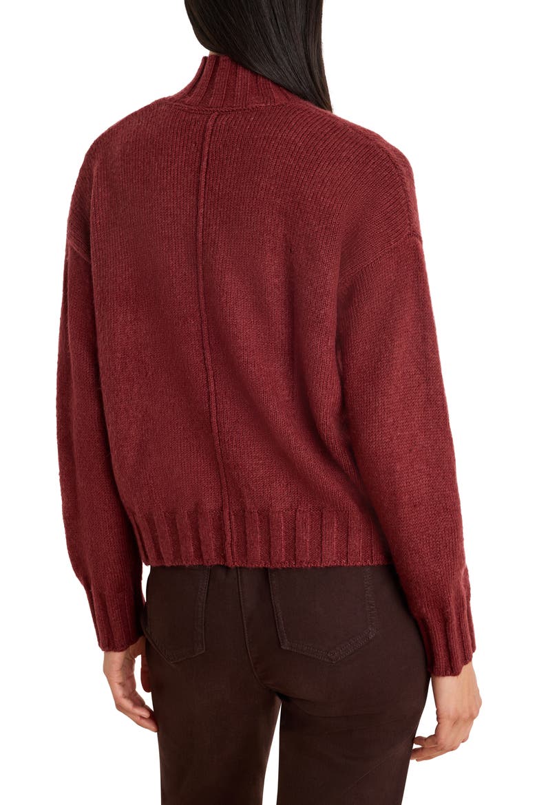 Pop On Cardigan, Alternate, color, WINE