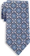 Oak Hill Premium by DXL Big & Tall Diamond Medallion Silk Tie