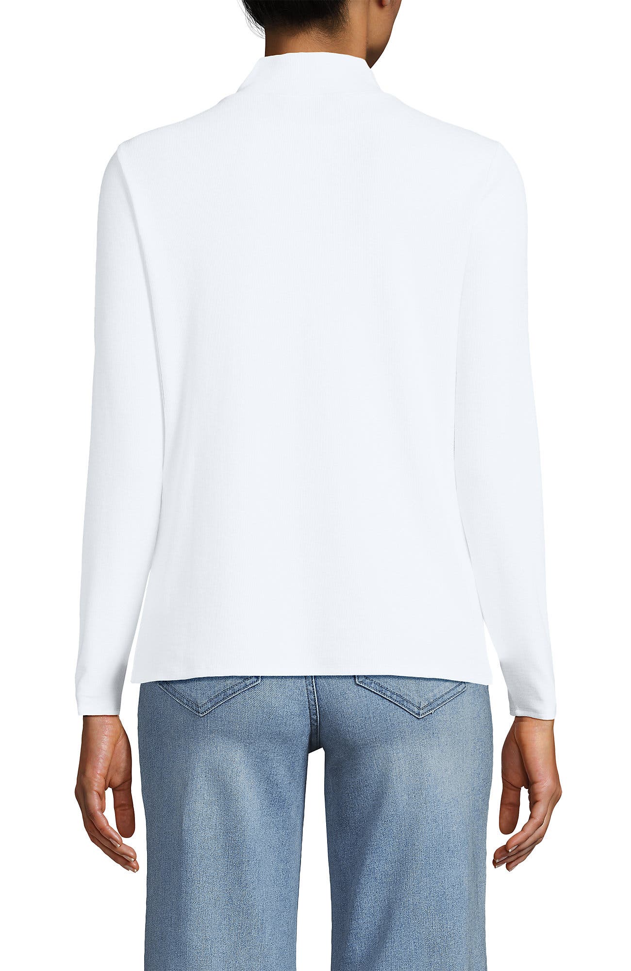 Drapey Rib Skimming Long Sleeve Mock Neck - image 2
