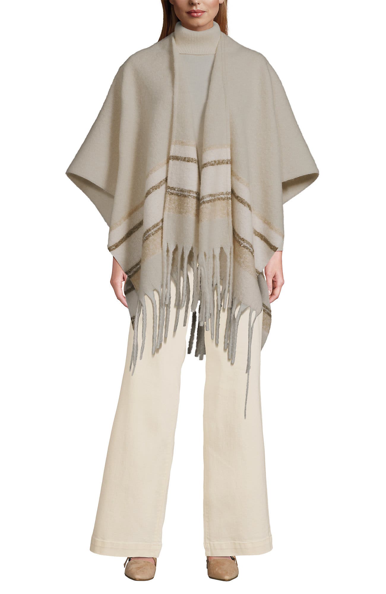 Oatmeal/Ivory Placed Stripe