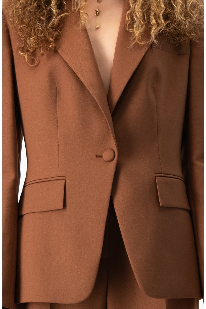 Drop-Shoulder Single-Button Blazer, Alternate, color, Chedron
