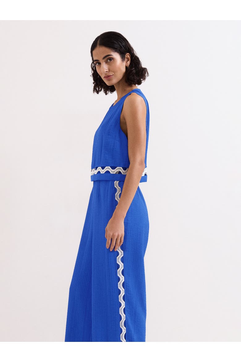 Aubrey Sleeveless Wide Leg Jumpsuit, Alternate, color, Blue