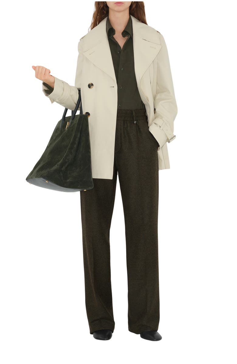 Burberry Short Gabardine Trench Coat, Main, color,