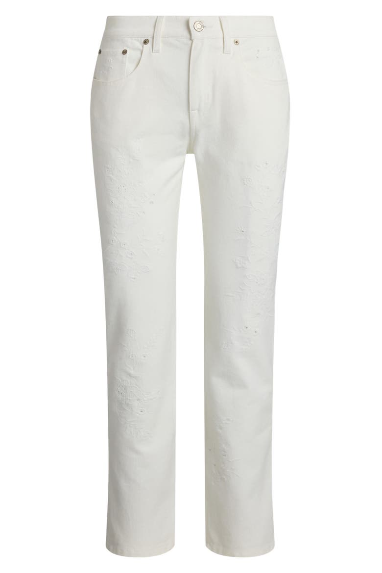 Relaxed Tapered Ankle Jeans, Alternate, color, WHITE WSH