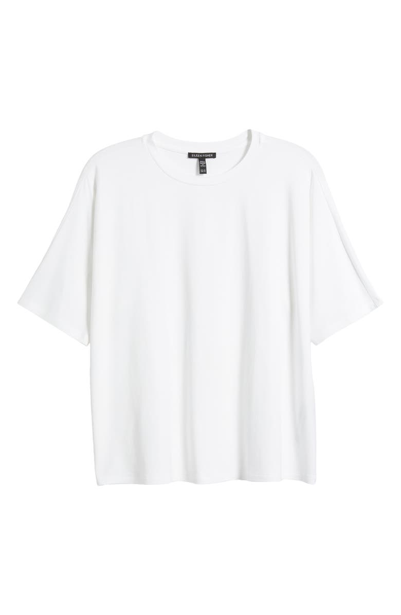 Eileen Fisher Boxy Crewneck T-Shirt, Alternate, color, White