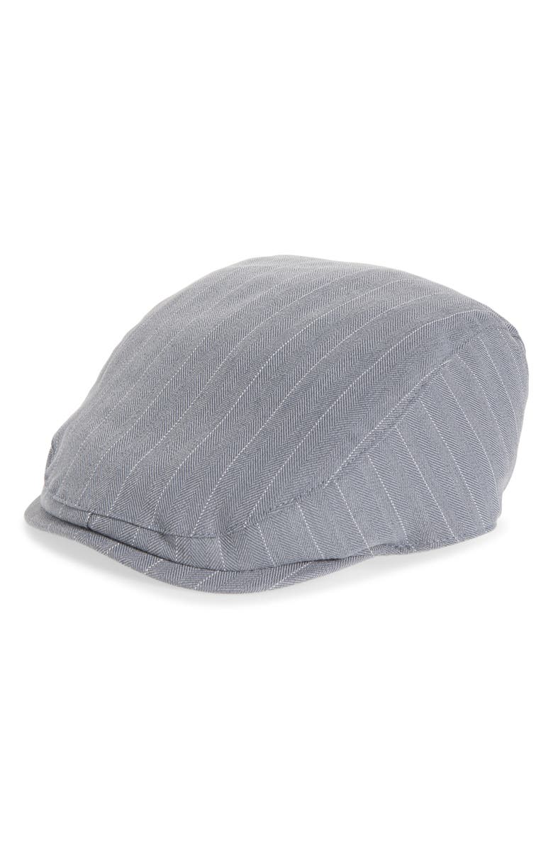 Open Edit Pinstripe Driving Cap, Main, color, Grey