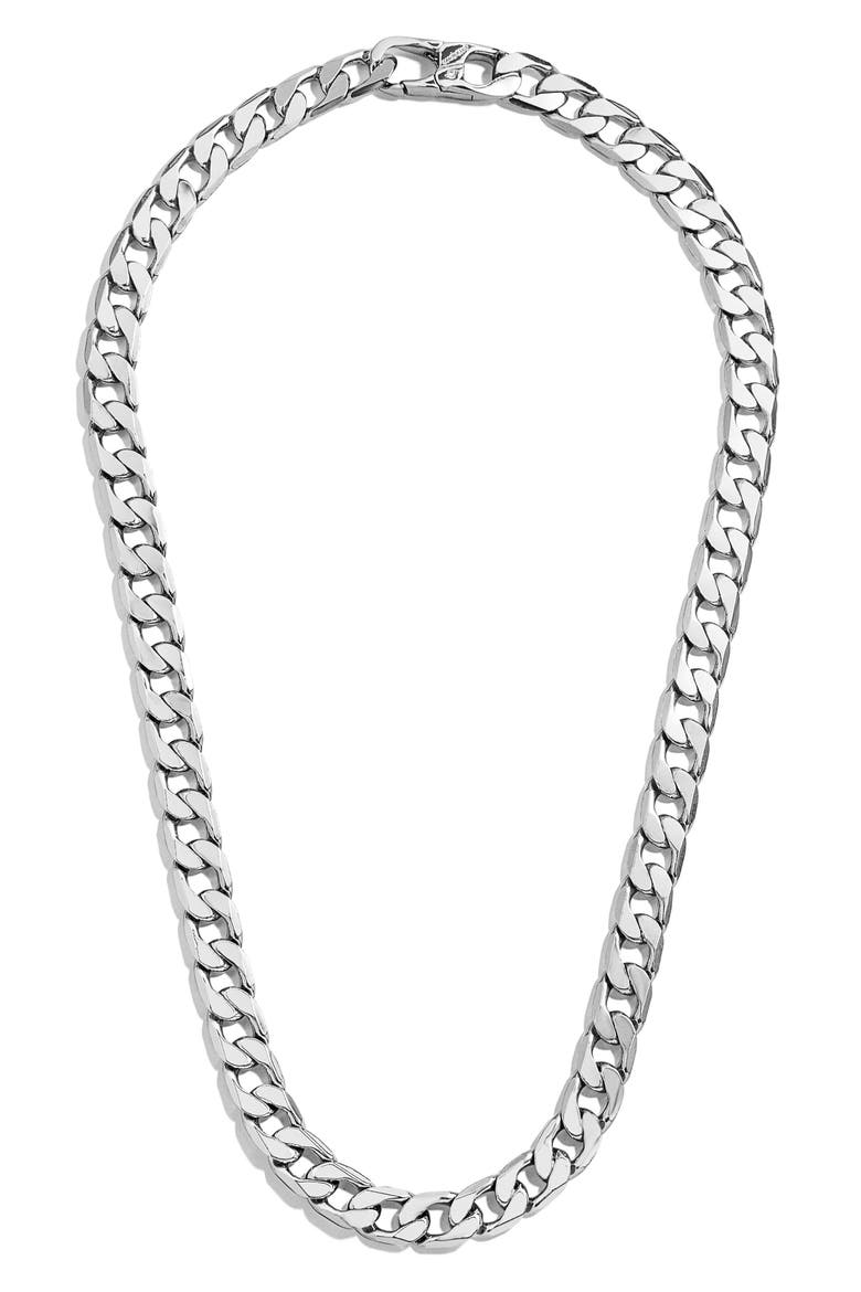 Michel Curb Chain Short Necklace, Main, color, SILVER