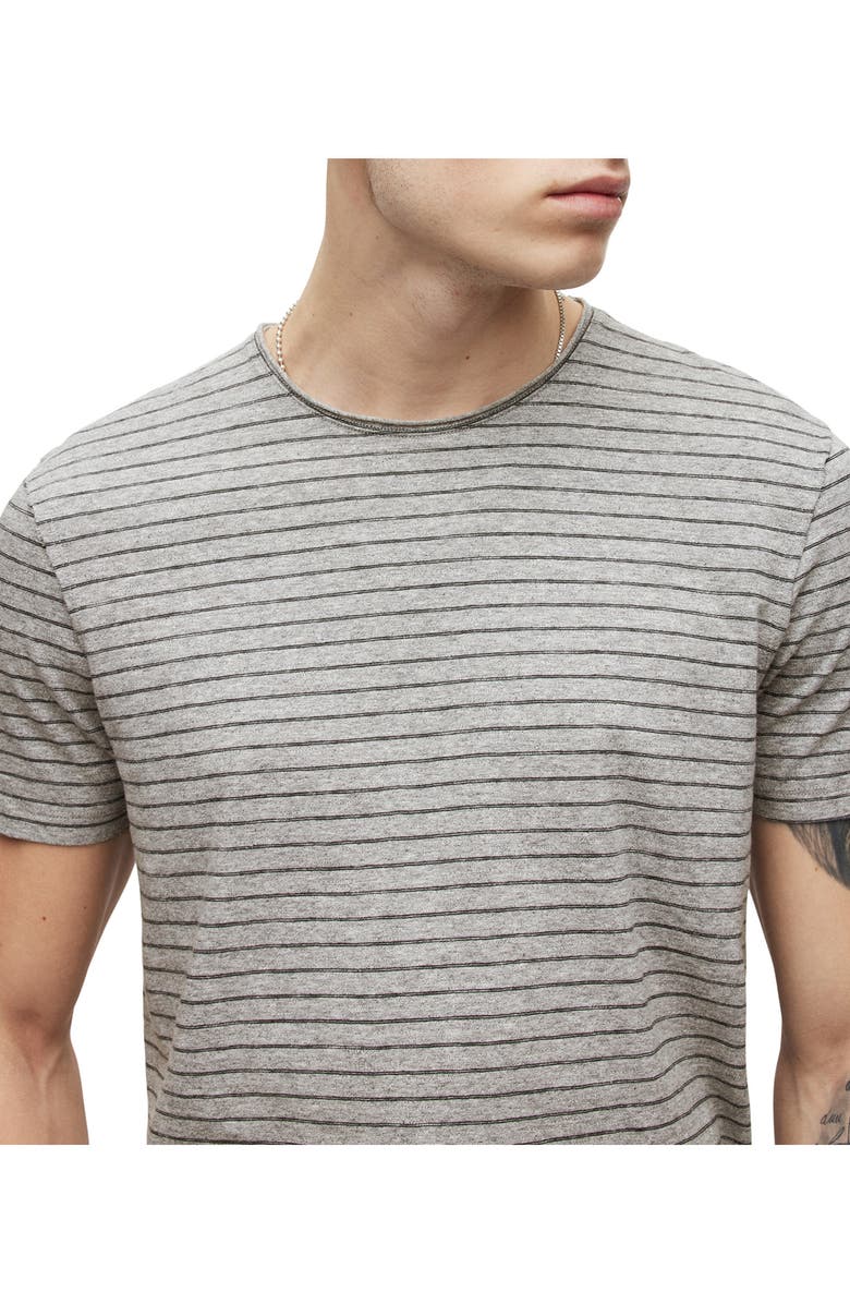 AllSaints Figure Stripe Stretch Organic Cotton T-Shirt, Alternate, color, 