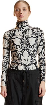 Cynthia Rowley Turtle Neck Lycra Top
