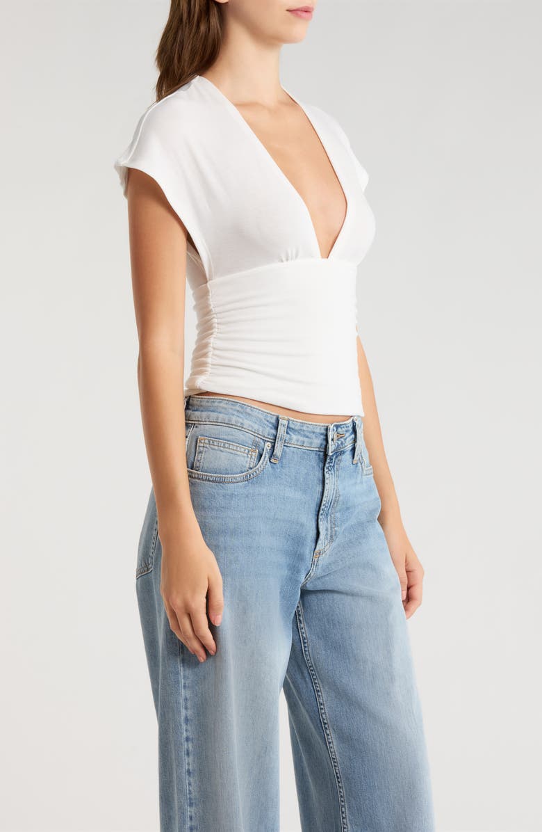 PacSun Harley Deep V Cinched Top, Alternate, color, White