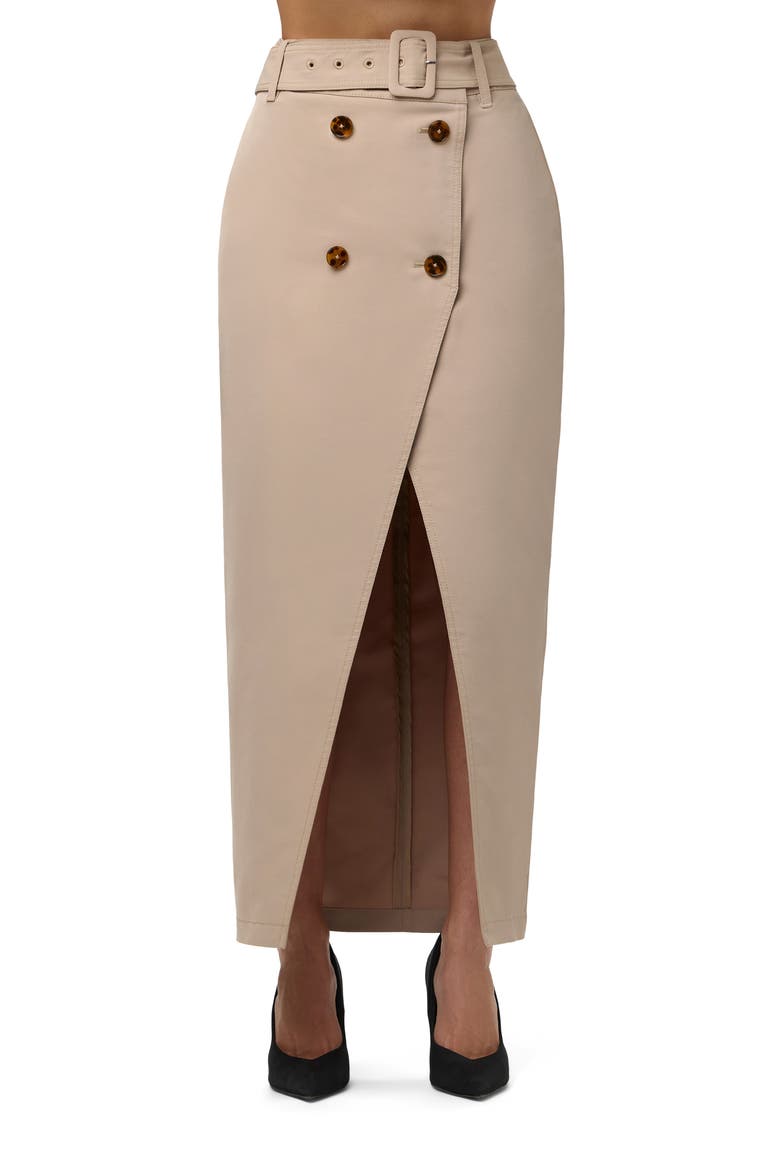 Trench Style Midi Skirt, Main, color, SAND BEIGE