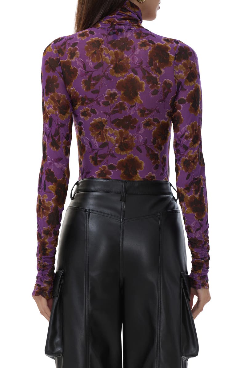 AFRM Julien Tie Neck Top, Alternate, color, Violet Haze Floral