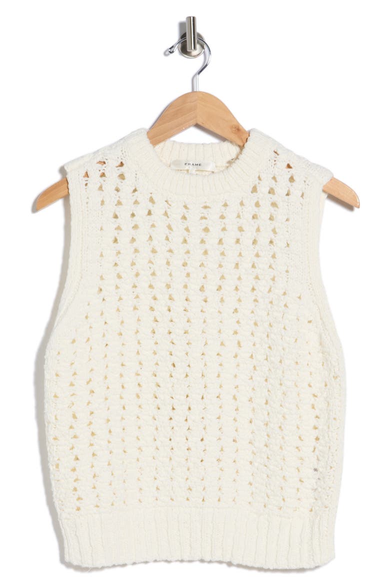 The Tape Yarn Sweater Vest, Alternate, color, CREAM