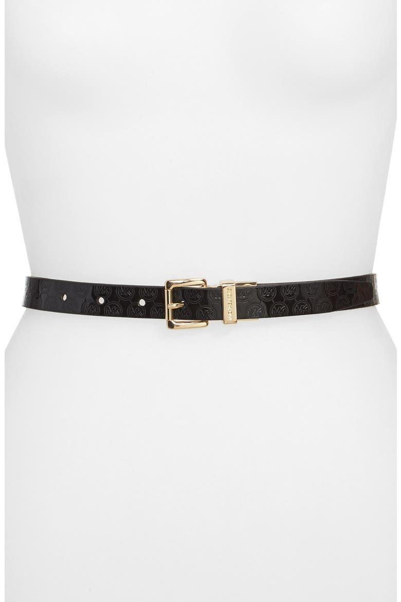 Reversible Leather & Calf Hair Belt, Alternate, color, LEOPARD/ BLACK