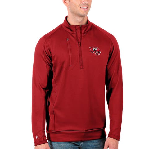 Men's Antigua Red Western Kentucky Hilltoppers Generation Half-Zip Pullover Jacket