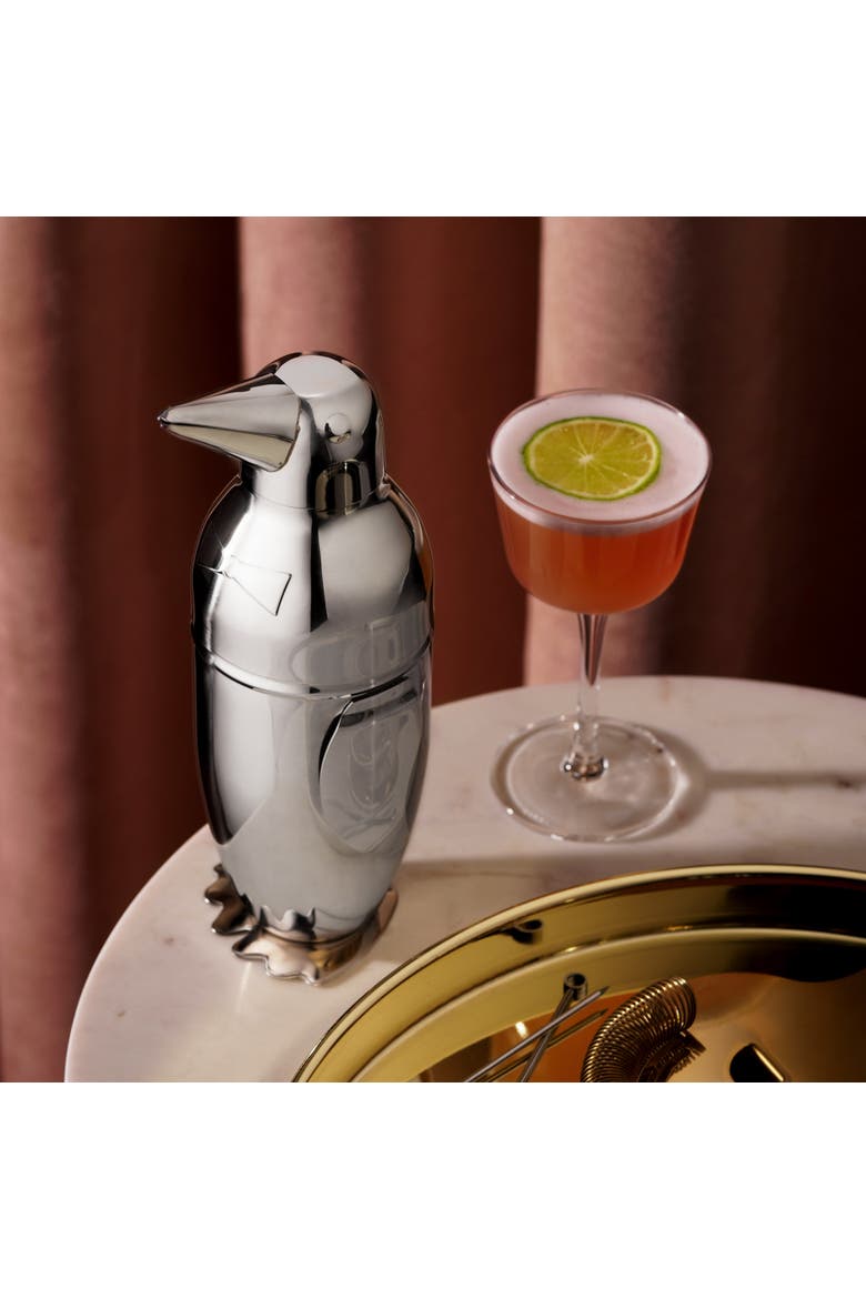 Irving Penguin Cocktail Shaker in Stainless Steel, Alternate, color, Silver