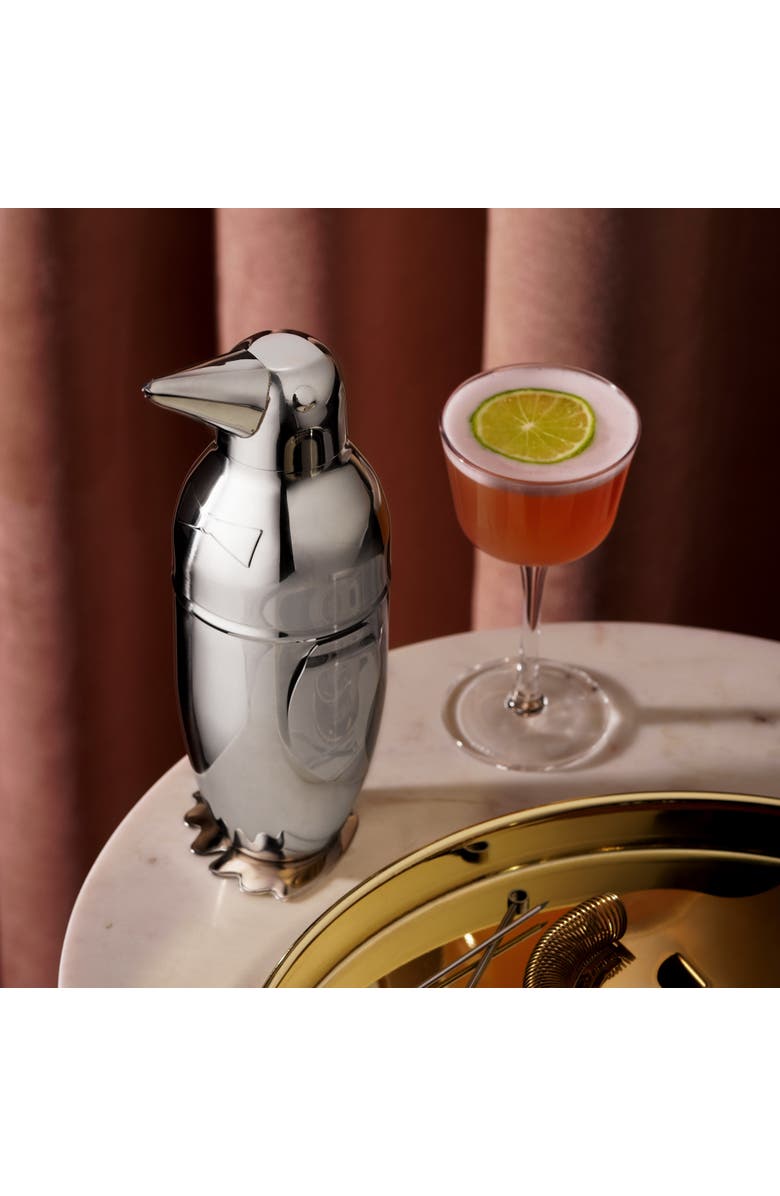 Viski Irving Penguin Cocktail Shaker in Stainless Steel, Alternate, color, Silver