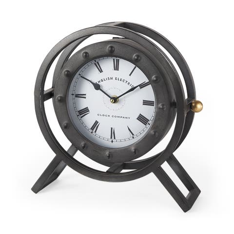 Gaston Metal Circular Table Clock