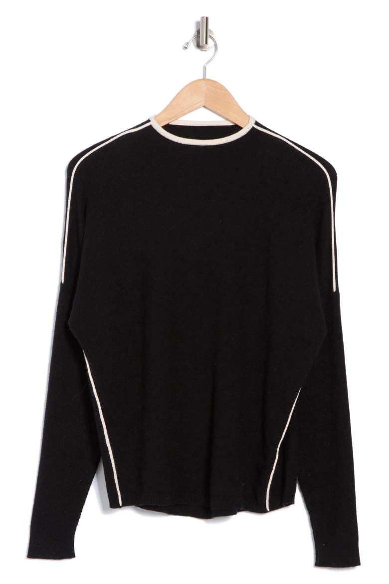 Tipped Sweater, Alternate, color, BLACK