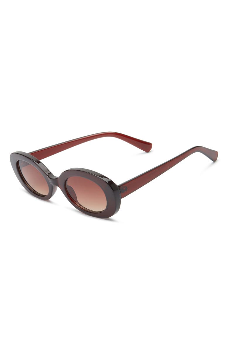 BP. Oval Sunglasses, Alternate, color, Milky Brown