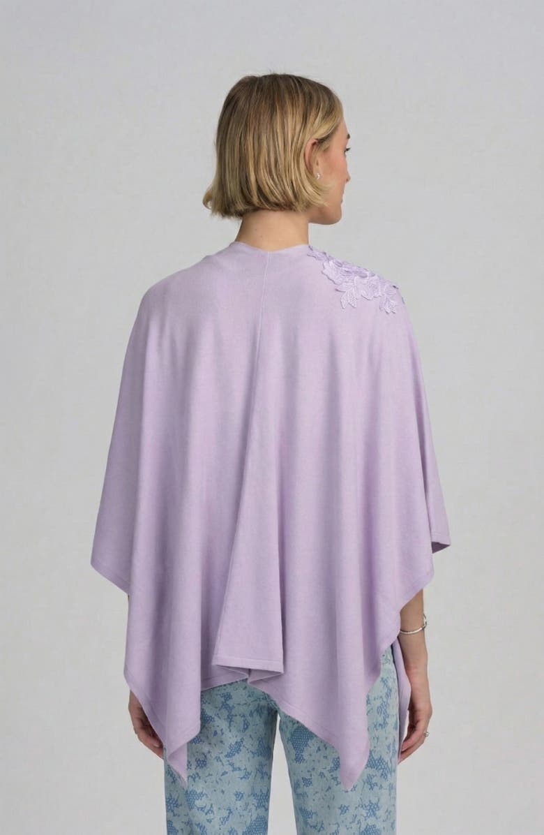 ELLE Collection Fine Gauge Draped Cardigan With Lace Applique, Alternate, color, 