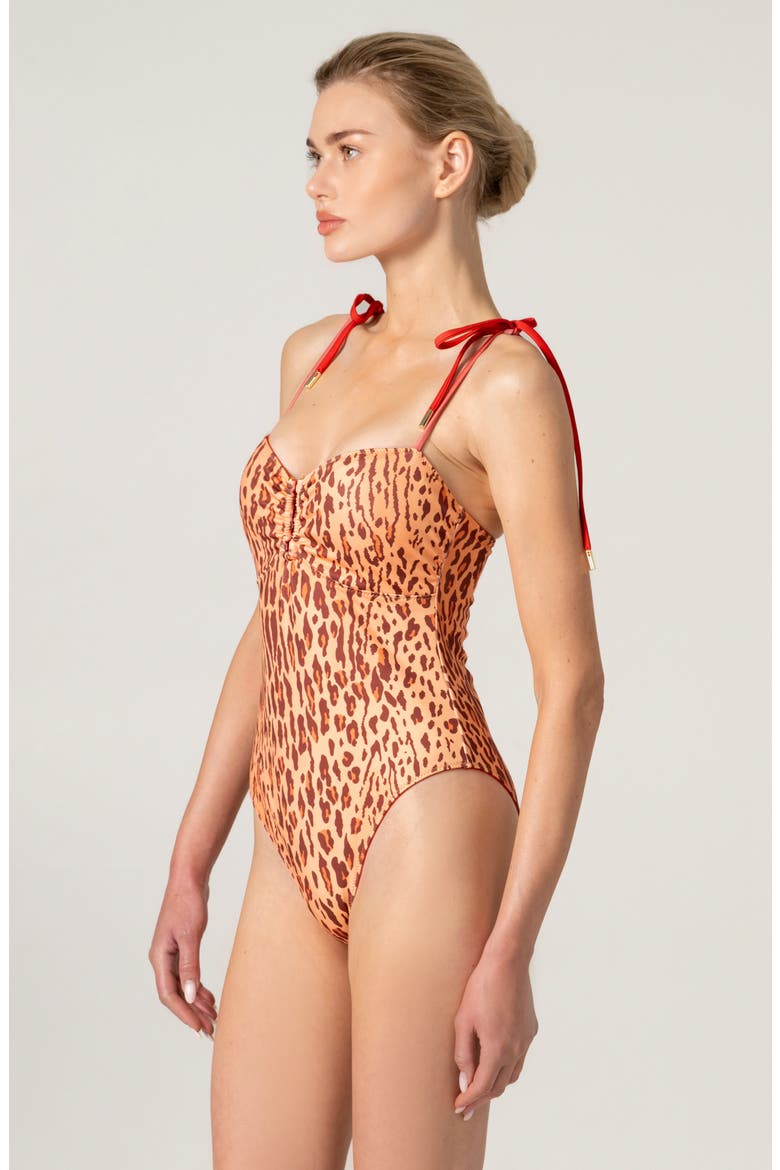 Scarlet Safari Reversible One Piece Swimsuit, Alternate, color, Red