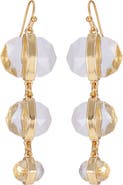 Vince Camuto Clearly Disco Crystal Triple Drop Earrings