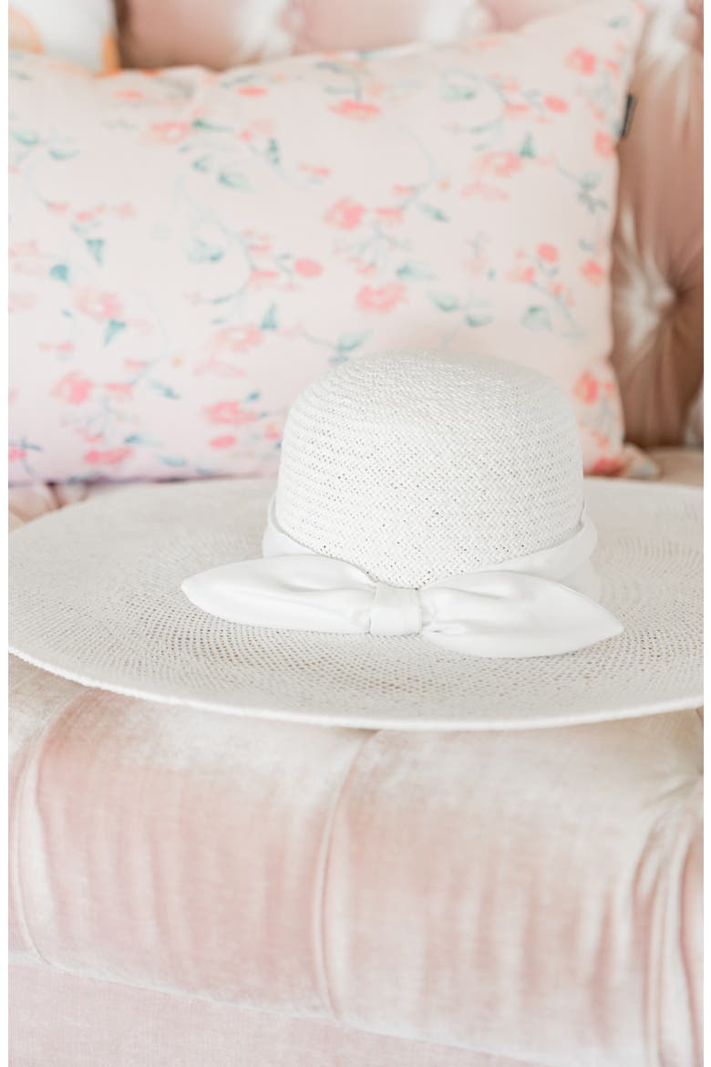 Large Brim Straw Hat, Alternate, color, WHITE COMBO